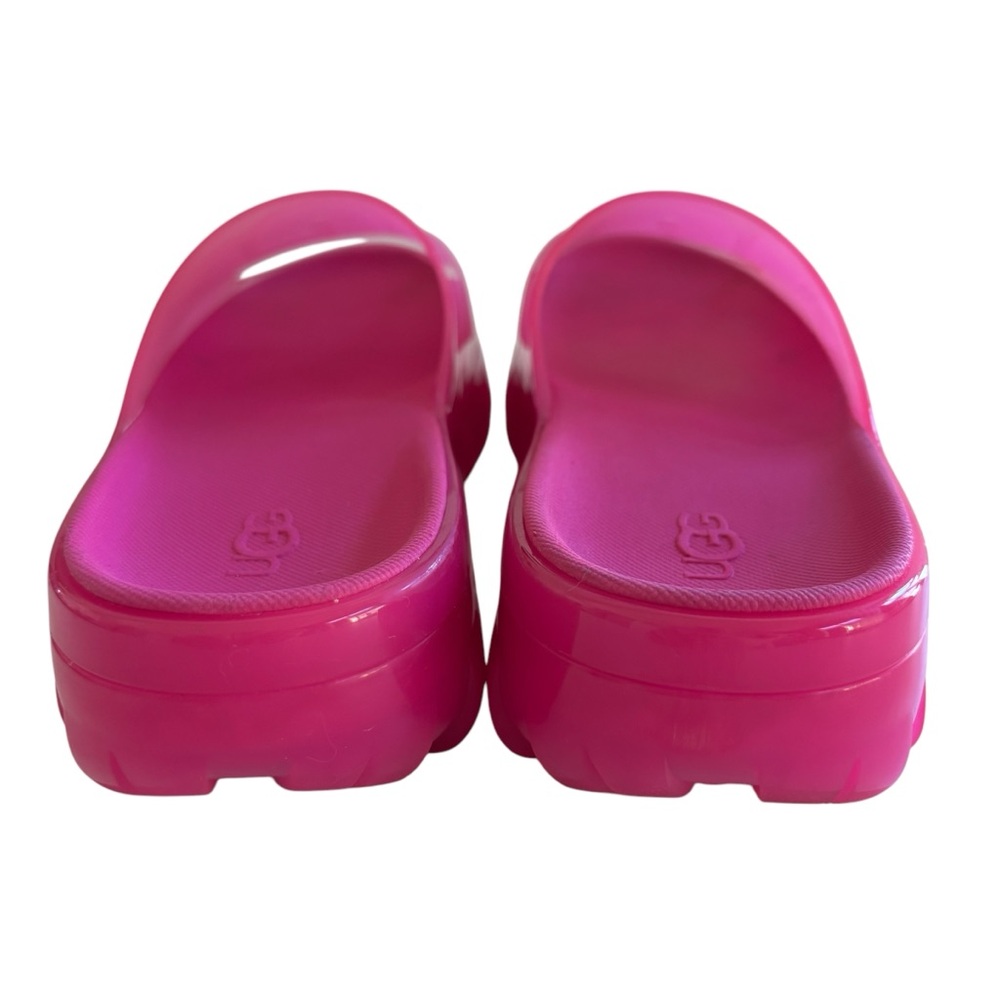 UGG Vibrant Pink Gloss Platform Slide Sandals - Picture 7 of 11